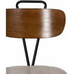 Silla Beige Tejido-Metal Decoración 47,50 X 61 X 85 Cm
