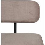 Silla Beige Tejido-Metal Decoración 58 X 59 X 71 Cm