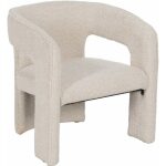 Silla Beige Tejido Salón 69 X 66 X 73 Cm