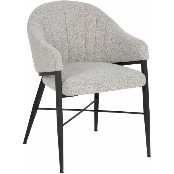 Silla Brazos Gris Tejido-Metal Salón 56 X 61 X 82 Cm