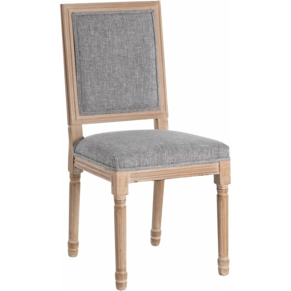 Silla Gris Madera / Tejido Salón 45 X 53 X 95 Cm