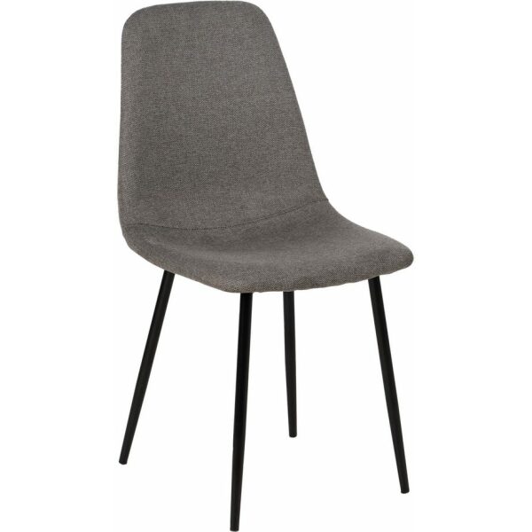 Silla Gris Oscuro Tejido-Metal Salón 43 X 52 X 87 Cm