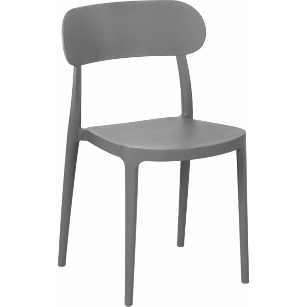 Silla Gris Polipropileno Salón 48,50 X 50 X 80 Cm