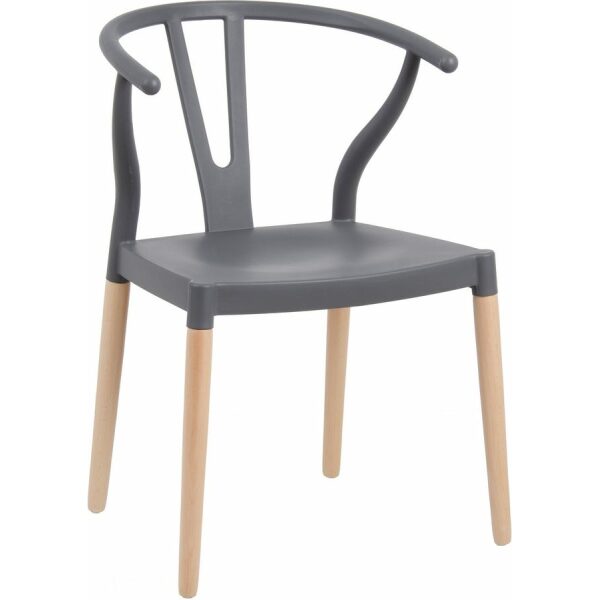 Silla Gris Pp-Madera 46 X 42 X 78,50 Cm