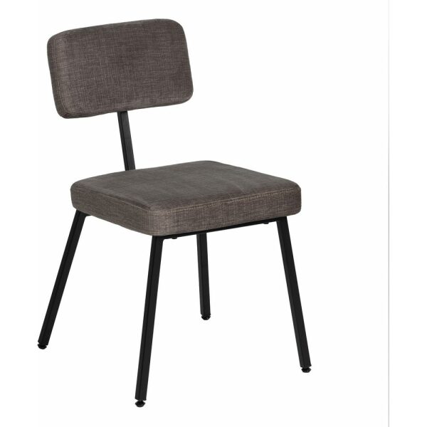 Silla Gris Tejido-Metal Decoración 42,50 X 55 X 77,50 Cm