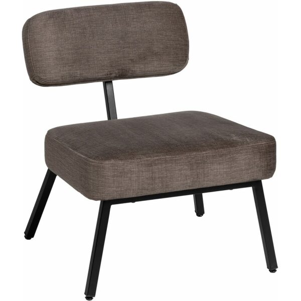 Silla Gris Tejido-Metal Decoración 58 X 59 X 71 Cm