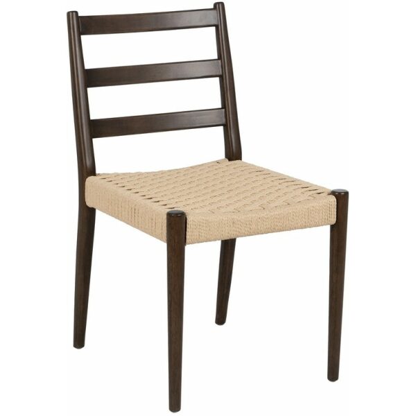 Silla Marrón Madera / Fibra Salón 44 X 50 X 80 Cm