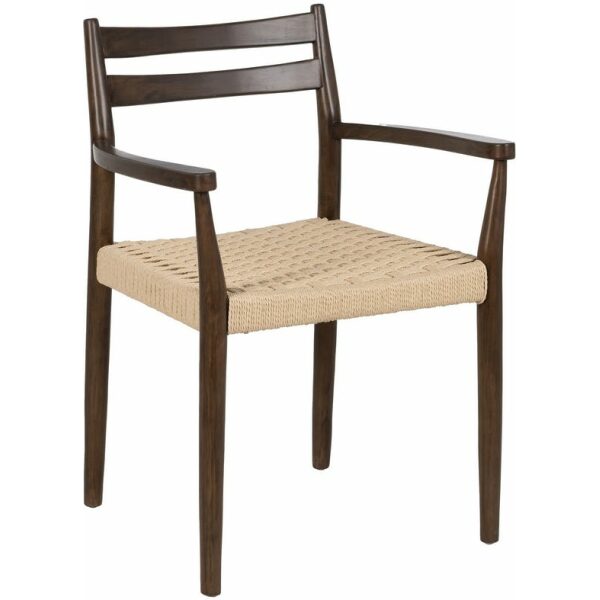 Silla Marrón Madera / Fibra Salón 58 X 49 X 78,50 Cm
