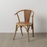 Silla Marrón Madera-Ratán 55 X 50 X 81 Cm
