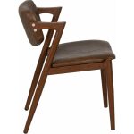 Silla Marrón Pu/Metal Salón 56 X 52 X 72 Cm