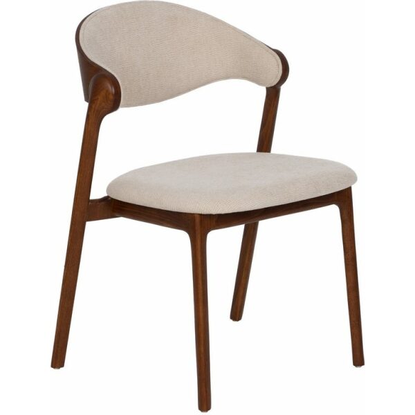 Silla Marrón Tejido-Madera 60 X 57 X 80 Cm