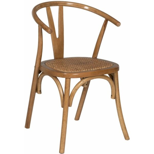 Silla Miel Madera-Ratán 55 X 50 X 81 Cm