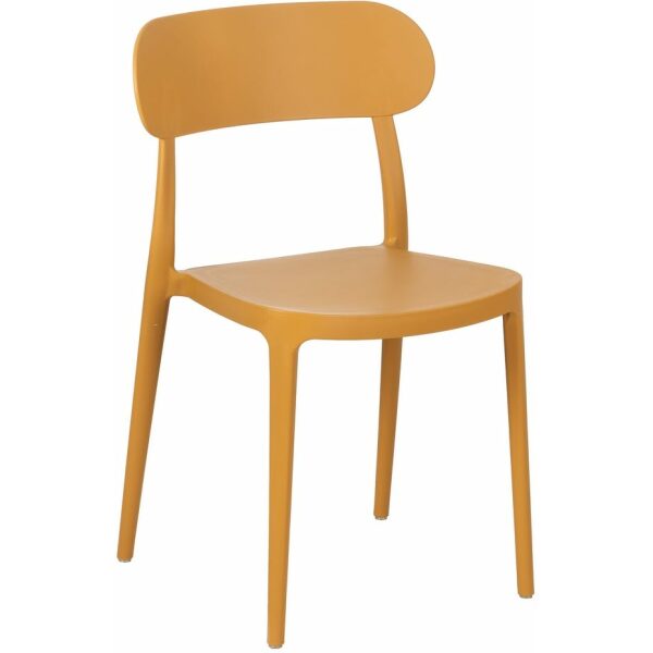Silla Mostaza Polipropileno Salón 48,50 X 50 X 80 Cm