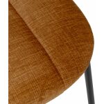 Silla Mostaza Tejido-Metal Decoración 47,50 X 61 X 85 Cm