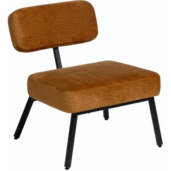 Silla Mostaza Tejido-Metal Decoración 58 X 59 X 71 Cm