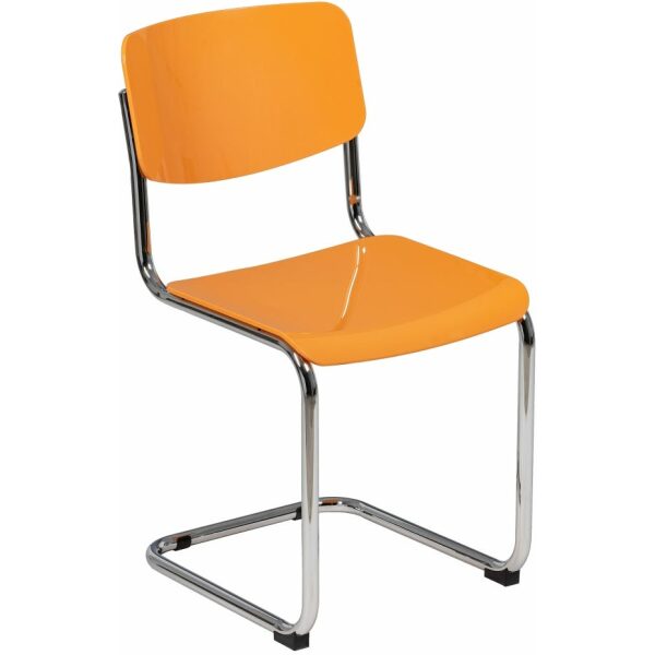 Silla Naranja Metal/Abs Salón 43,50 X 50 X 83 Cm