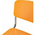 Silla Naranja Metal/Abs Salón 43,50 X 50 X 83 Cm