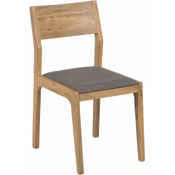 Silla Natural-Gris Madera / Tejido Salón 44 X 48 X 84 Cm