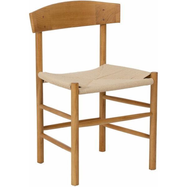 Silla Natural Madera De Olmo Salón 45 X 42 X 76,80 Cm