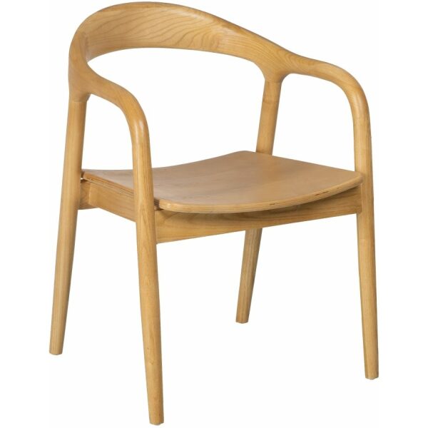 Silla Natural Madera De Olmo Salón 55 X 60 X 77 Cm