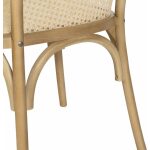 Silla Natural Madera-Ratán 56 X 58 X 77 Cm