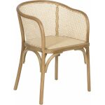 Silla Natural Madera-Ratán 56 X 58 X 77 Cm