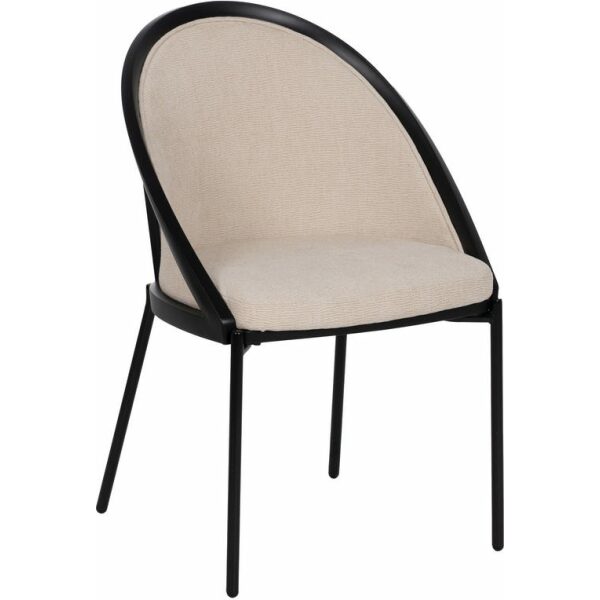 Silla Negro-Blanco Acero / Plástico 54 X 47,50 X 82,30 Cm