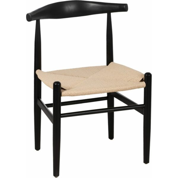 Silla Negro Madera / Fibra Salón 53,50 X 47 X 77 Cm