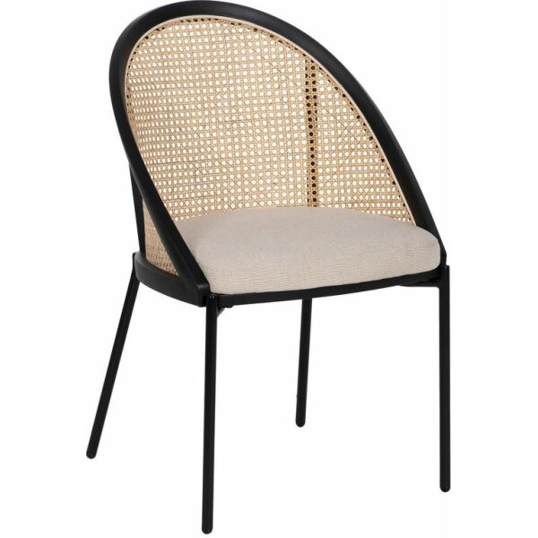Silla Negro-Natural Acero / Plástico 54 X 49 X 82,30 Cm