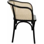 Silla Negro-Natural Madera-Ratán 56 X 58 X 77 Cm