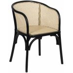 Silla Negro-Natural Madera-Ratán 56 X 58 X 77 Cm