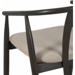 Silla Negro Tejido-Madera Salón 56,50 X 57 X 76 Cm