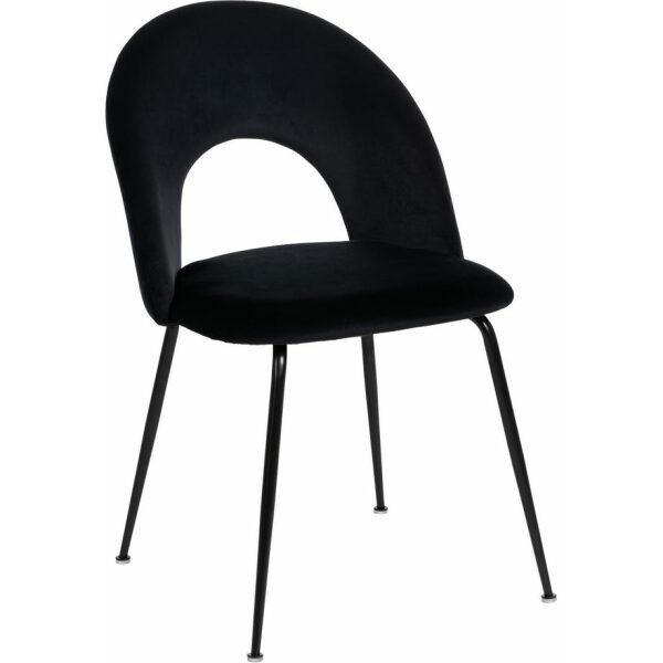 Silla Negro Tejido-Metal Contract 49 X 60 X 81 Cm
