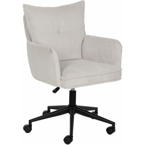 Silla Ruedas Crema Tejido Oficina 59 X 63 X 89 Cm