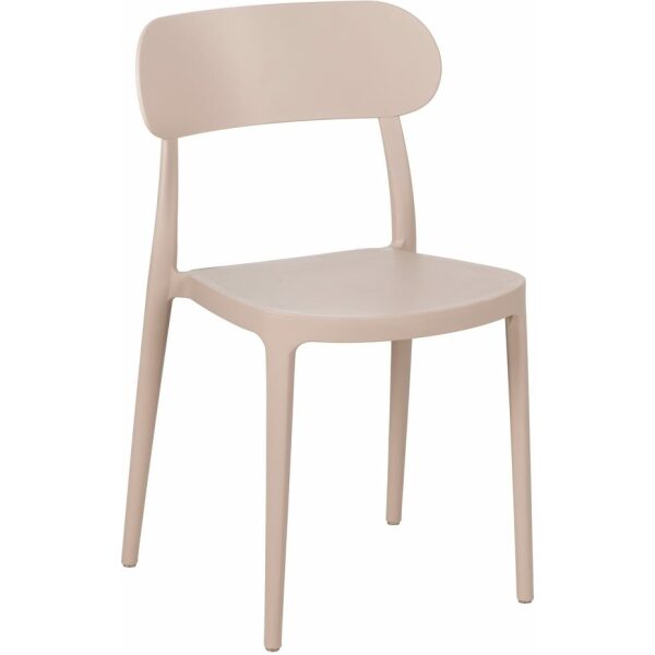 Silla Taupe Polipropileno Salón 48,50 X 50 X 80 Cm