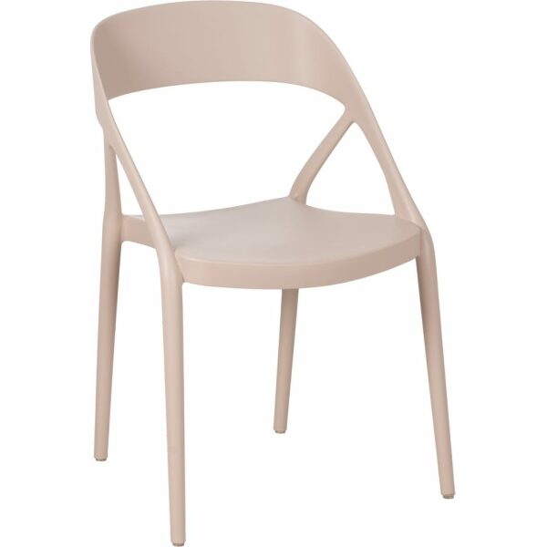 Silla Taupe Polipropileno Salón 54 X 51 X 81 Cm
