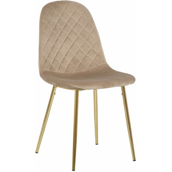 Silla Terciopelo Taupe Salón 45 X 47 X 84,50 Cm
