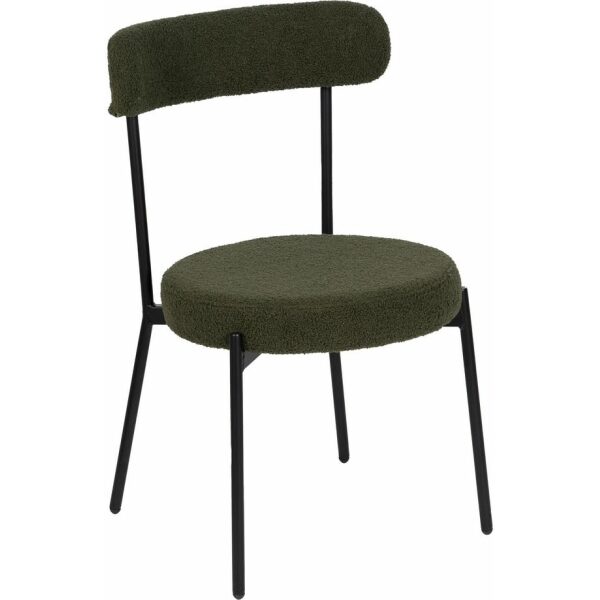 Silla Verde-Negro Tejido-Metal 49 X 49 X 80 Cm