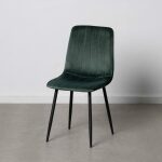 Silla Verde Oscuro Terciopelo Salón 45 X 51 X 88,50 Cm