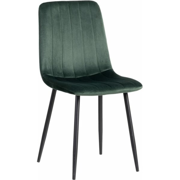 Silla Verde Oscuro Terciopelo Salón 45 X 51 X 88,50 Cm