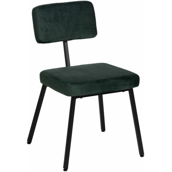 Silla Verde Tejido-Metal Decoración 42,50 X 55 X 77,50 Cm