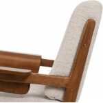 Sillón Beige Tejido-Madera Salón 76 X 72 X 77 Cm