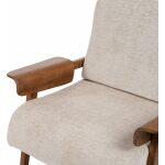 Sillón Beige Tejido-Madera Salón 76 X 72 X 77 Cm