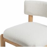 Sillón Blanco-Natural Madera De Caucho 62 X 62 X 71 Cm