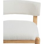 Sillón Blanco-Natural Madera De Caucho 62 X 62 X 71 Cm