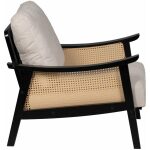 Sillón Blanco-Negro Madera-Mdf 69,50 X 83 X 80 Cm