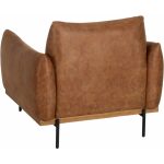 Sillón Marrón Tejido-Madera Salón 102 X 89 X 86 Cm