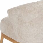 Sillón Natural-Crema Tejido-Madera Salón 71 X 75 X 76 Cm