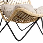 Sillón Natural-Negro Fibra Natural 76 X 76 X 87 Cm