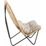 Sillón Natural-Negro Fibra Natural 76 X 76 X 87 Cm